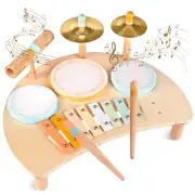 Toddlers Drum Set Toy for 1-3 Year Olds Musical Instruments for Babies
