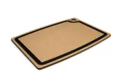 Gourmet Series Cutting Board With Juice Groove (Natural/Slate) - 37x29cm