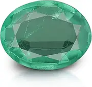 [AKSHITA GEMS] Natural AAA++ Quality Green Loose 10.32 Carat / 11.00 Ratti Gemstone Natural Certified Zambian Emerald/Panna Stone for Men and Women (Lab Approved), Loose Gemstone, Emerald