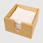 Natural Napkin Holder Square Standing Napkin Dispenser Table