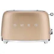 Smeg 50's Style Toaster Matte Champagne 2 Slice Toaster