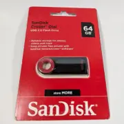 SanDisk Cruzer Dial USB 2.0 Flash Drive 64 GB Retractable Thumb Storage Drive