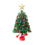 45cm Tabletop Christmas Tree, Artificial Mini Xmas Pine Tree with LED String Lights and Ornaments,Christmas Decoration Tree Decor