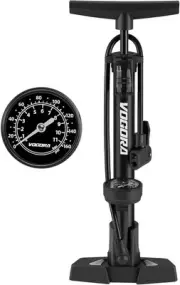 Bike Pump Presta & Schrader Valves, Bicycle Pump with Pressure Gauge