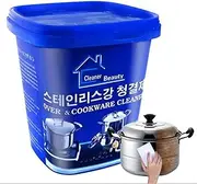 BHJKL Powerful Stainless Steel Cookware Cleaning Paste Household Kitchen Cleaner Washing Pot Bottom Scale Strong Cream Detergent,Oven Cookware Cleaner