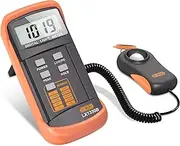 [Dr.meter] Light Meter, Illuminance/Light Meters LX1330B Digital, 0-200,000 Lux Meter for Plants with LCD Screen LED Lights Indoor Outdoor Light Tester Luminometer