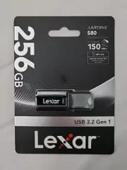 Lexar LJDS080256G-BNBNU 256gb Jumpdrive S80 Usb 3.1 Flash Drive Black