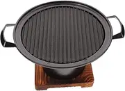 1 Set Portable Bbq Maker with Non Stick Surface Smoke Design for Outdoor Grilling Compact Barbecue Plate with Board for Camping and Picnics
