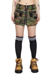 [Tripp NYC] Big Ring Camo Skirt