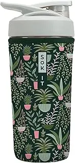 Sok It Botl Sok Protein Blender Shaker Bottle Sleeve Insulated Neoprene Cover (Green Living, Fits 28oz Blender)