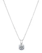 Savvy Cie 10K Moissanite Solitaire Pendant