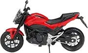 Alloy Sports Motorcycle Model 1:18 for Honda for NC750S Diecast Metal Street Racing Motorcycle Model High Simulation Toy Gift Motorcycle Model with Steering Movable Stand