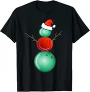 [VidiAmazing] Funny Christmas Shirts Bowling Snowman ds2125 T-Shirt