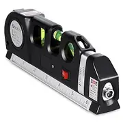 Multipurpose Laser Level Laser Line 8 Feet Measure Tape Ruler Adjusted Standard and Metric Rulers for Hanging Pictures