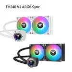 米特3C數位–THERMALTAKE 曜越 TH240 V2 ARGB SYNC 主板連動版 一體式水冷 黑色/白色