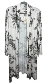 Johnny Was S The Jonesy Sleep Robe Dreamer Ivory Floral Print Cotton Modal