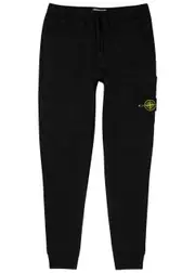 Stone Island Logo Cotton Sweatpants - Black - M M