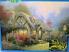 Thomas Kinkade Candlelight Cottage Puzzle 1000PCS Dusk Flower Glow in Dark New