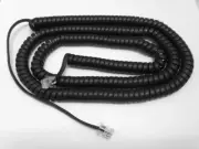 NEW 25 Foot Long Handset Receiver Curly Cord Uniden Corded Landline Phone Black