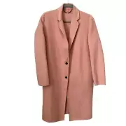 All Saints Anya Pink Wool Blend Longline Coat