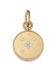 Roberto Coin 18K Yellow Gold Venetian Princess Diamond Flower Disc Pendant