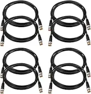 uxcell Power Cable 9.84Ft, 8 Pcs 9mm x 13mm RCA Male to Male Pigtail Barrel Plug Connector Cable for CCTV Security Camera Lighting Power Adapter, Black