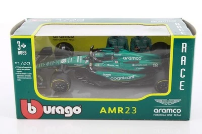 Bburago 1:43 Aston Martin Aramco F1 Team AMR23 #18 lance Stroll 38090 Diecast