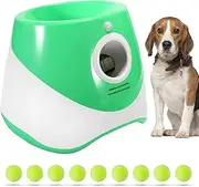 YZHDUXIU Automatic Dog Ball Launcher, Dog Ball Thrower Machine with 10-30Ft 3 Launching Distance, USB Rechargeable Dog Fetch Machine with 9 Tennis Balls for Indoor/Outdoor Throwing Game (Green)