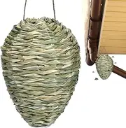 Wasp Nest Decoy, Wasps Trap, Hangable Woven Decoration, Artificial Bee Hive for Porch Patio Orchard Outdoor Garden Farm