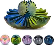 Gear Ball Fidget Toy, 3D Printed Gear Ball Gear Sphere, Stress Ball, GearSphere Desk Toy, Fidget Ball Gear Toy for Stress and Anxiety Relaxing, for Kids Stocking Stuffers (BlueGold)