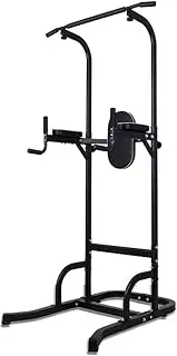 Adjustable Power Tower Workout Dip Station Pull Up Bar Strength Training Fitness Equipment, for Abdomen, Legs, Chest, arms, 330 LBS