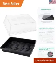 Durable 3-Piece Seed Starter Tray Set with Adjustable Vents & Humidity Domes