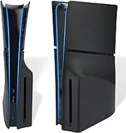 Faceplate for PS5 Slim Disk Console, Protective ABS Panels Compatible with PlayStation 5 Slim Disc Edition, PS5 Slim Accessories Plates Cover, Black