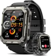 Rgthuhu Military Smart Watches for Men (Answer/Make Call), 100M Black