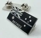 Police Retired Flag Pin, Thin Blue Line, Australia, TBL, Police Retirement