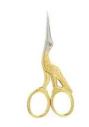 2 Decorative & Emboridery scissors, 3.1/2", Straight Blades, Gold Plated Handle