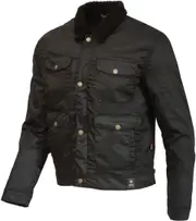Merlin Millington D3O Motorcycle Waxed Jacket, black, Size S for Men