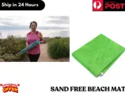 Sandless Beach Blanket Mat Sand Dirt Dust Proof Outdoor Travel Rug - Green