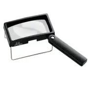 Eschenbach 2.8X Rectangular Magnifier with Stand - Black - 100 x 50mm Model 2036