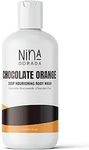 [nina dorada] Chocolate Clay Body Wash For Dirt and De Tan | With Aloe Vera | Hydrate and Moisturizes | Sun Damage Control | For Soft and Supple Skin | Paraben and SLS Free | 300ml | Men and Women