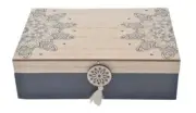 Mandala Jewellery Trinket Box Wooden Crystal Art Storage Organiser Home Decor