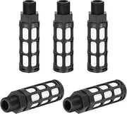 uxcell Pneumatic Muffler G 3/8, 5 Pack Plastic Air Compressor Exhaust Muffler Filters Air Solenoid Valve Muffler Fitting for Automation Pneumatic Equipment, Black