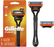 Gillette Fusion5 Razor for Men, Handle + 2 Razor Blade Refills