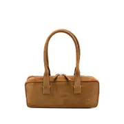 [Staud] Staud The Dude Suede Zip-top Tote Bag ONE SIZE BROWN
