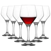 6x LAV Clear 330ml Ella Red Wine Glasses Party Cocktail Drinking Goblet Set