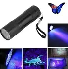 9 LED UV Torch Ultra Violet Flashlight Blacklight Urine Money Lice Aluminum Mini