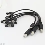 1pc 50cm USB Female to Printer Scanner B Male Cable Cord Screw Lock Hole Mount