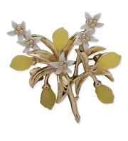 $28 ANNE KLEIN LEMON TREE PIN BROOCH P1