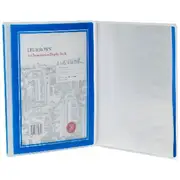 J.Burrows Presentation Display Book A4 20 Pocket Fixed Blue