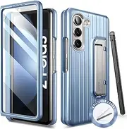 i-Blason Journey Series for Samsung Galaxy Z Fold 5 Case (2023) with Pen Holder & 3 Silicone Pen Covers, Full Body Protective Bumper Case with Built-in Screen Protector & Kickstand (Tilt)
